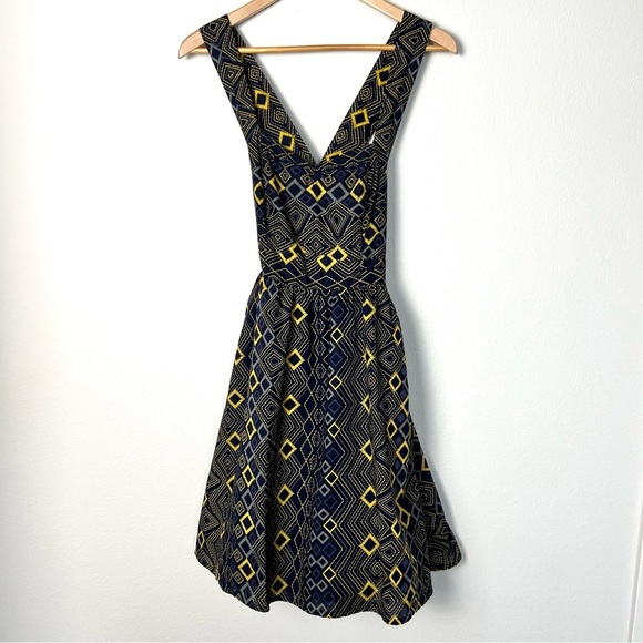 Anthropologie Edme & Esyllte Rhythmic Repetition Halter Dress As Seen on Tv 2 - Picture 2 of 12